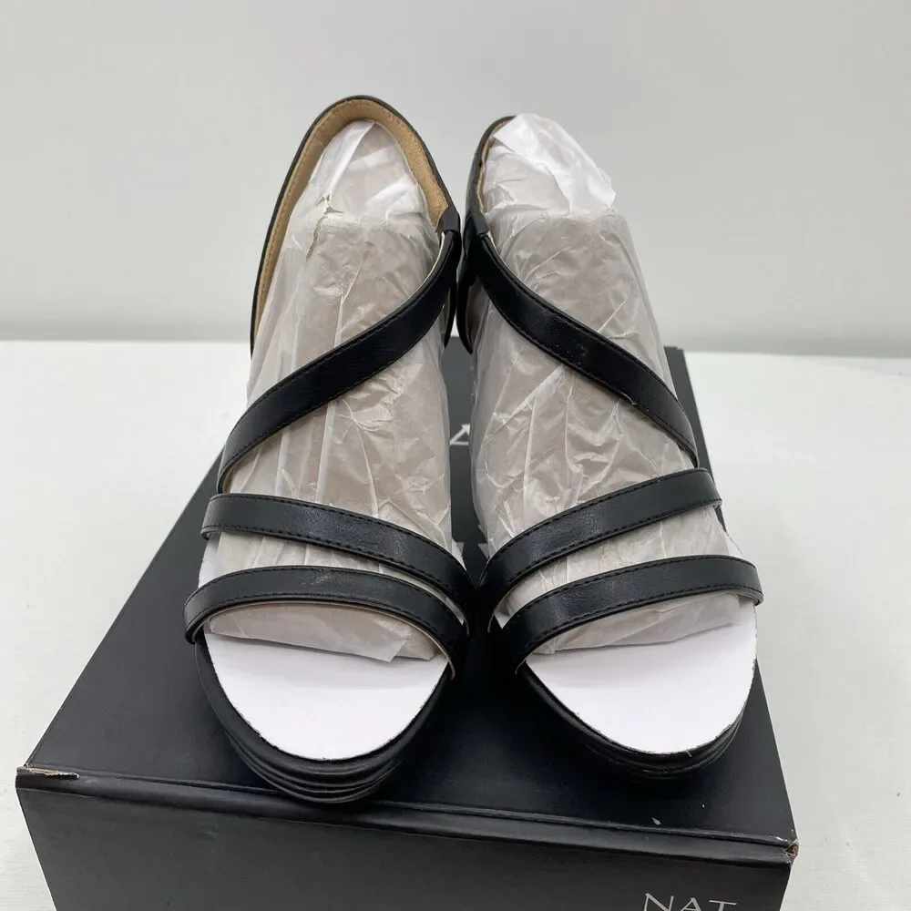 Women's Naturalizer, Brenta Strappy Sandal H9892S0002 Black Microfiber 5.5 M